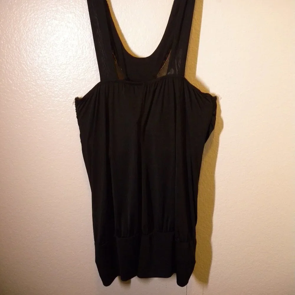 Kiwi Black Beaded Halter Style Top 1X - Picture 5 of 14